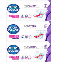 Mavi Beyaz Ped Ekstra Tekstil Yüzeyli Yetişkin Bel Bantlı Hasta Bezi Small Küçük 90 Adet