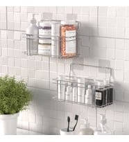 TEKNOTEL YAPIŞKANLI 2 ADET BANYO&MUTFAK RAFI KROM ST320