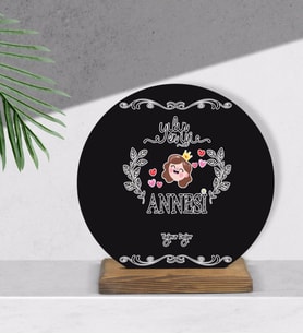 BK Gift Kişiye Özel Yılın En İyi Annesi Tasarımlı Ahşap Plak-2