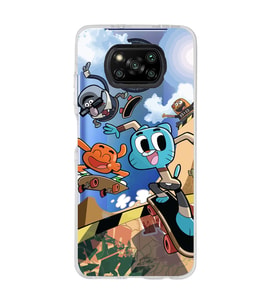 Poco X3 Pro / X3 NFC Uyumlu Gumball Tasarımlı Şeffaf Telefon Kılıfı