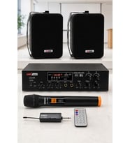 Lastvoice Black Large Plus Paket-1 Hoparlör ve Anfi Anons Ses Sistemi Seti