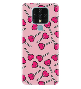 Tecno Camon 16 18P Pova Pova 3 Pova Neo Kılıf Desemli Silikon Heart Lollipop 1414