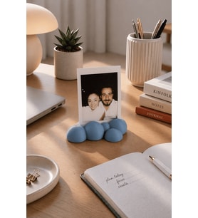 Cloud Polaroid Fotoğraf Standı - Instax Masaüstü Fotoğraf Tutucu - Pus Mavi