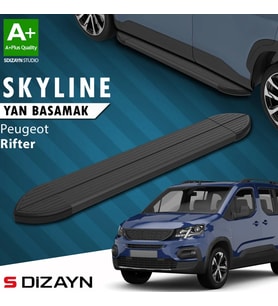 S-Dizayn Peugeot Rifter Skyline Siyah Yan Basamak 203 Cm 2019-2023 A+ Kalite