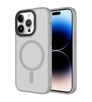 Coverzone ?Phone 14 Pro ile Uyumlu Sert PC Arka Y�zey Wireless ?arj �zellikli Buzlu Saydam ZF Kapak