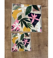 2 ADET ÇİÇEKLİ ÜTÜ İLE YAPIŞAN TRANSFER BASKI ARMA SET 19X19-11X11