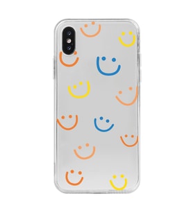 Iphone X ve XS Uyumlu Gülücük Tasarımlı Şeffaf Telefon Kılıfı