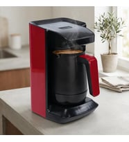 CKM-100 Kahveci Türk Kahvesi Makinesi 4 Fincan 500 W Taşma önleyici sensör, Sesli uyarı, Otomatik kapanma, 300 ml kapasite ve Paslanmaz çelik gizli rezistans