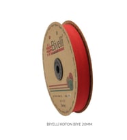 Biyelli Kırmızı Pamuk ( Koton ) Biye 2 cm - 25 m (Mavi)