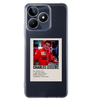 Realme C53 Uyumlu Charles Leclerc Desenli Şeffaf Telefon Kılıfı