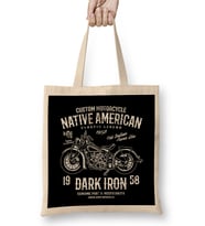 Custom Motorcycle Native American Dark Iron Bez Çanta Uzun Saplı