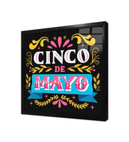 Tablosan Cinco de Mayo Beş Mayıs Çerçeveli Cam Tablo