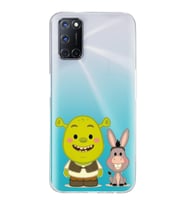 Oppo A52/A72/A92 Uyumlu Shrek ve Eşek Tasarımlı Şeffaf Telefon Kılıfı