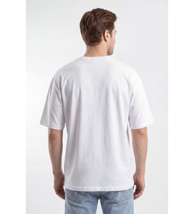 Monox Oversize Unisex  3'lü T-Shirt %100 Pamuk Rahat Kesim (Beyaz-Siyah)