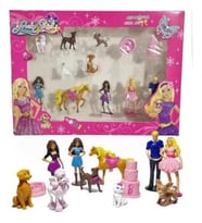 Bebek 12'li Ken Chelsea Ve Köpekleri Ailesi Evcilik Figür Set