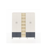 Hyperion Dolap 13 Raflı 6 Çekmeceli 2 Askılı 220x44x243 Aytaşı-Aytaşı/Antrasit