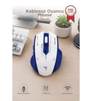 Torima Mouse Çift Modlu Sessiz Kablosuz Oyuncu Fare TM20 Beyaz Mavi