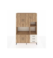 Hyperion Dolap 9 Raflı 3 Çekmeceli 5 Kapaklı 132x44x195 Çam-Çam/Aytaşı