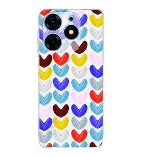 PrintiFy Tecno Spark 10 Pro ile Uyumlu Water Color 1  Kamera Korumalı Şeffaf  Kılıf