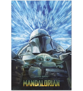 Erik Star Wars The Mandalorian - Hyperspace Poster - 80 x 61,2 cm - Shipped Roll-up - Havalı Poster - Sanat Posteri - Poster ve Baskılar - Duvar Posteri