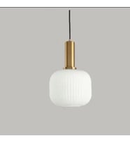 Rsylight Rustik Dekoratif Metal Modern Eskitme Opal Beyaz Camlı Tekli  Avize 