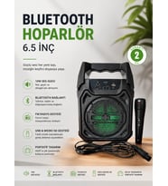 Hoparlör Mikrofonlu Taşınabilir Ses Sistemi Fm Radyo, Usb, Sd Kart Tws Özellikli