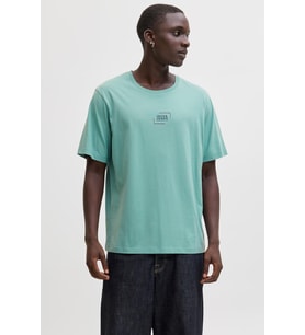 Jack & Jones Erkek Bisiklet Yaka Grafik Baskılı Tişört