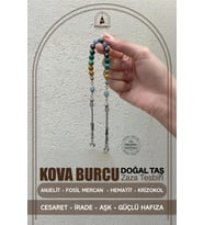 Kova Burcu Zaza Tesbih Doğal Taş Anjelit, Fosil Mercan, Hematit, Krizokol