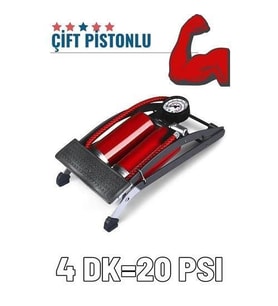 ModaCar Ayaktan Çift Pistonlu Lastik Şişirme Pompası