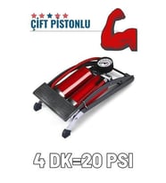 ModaCar Ayaktan Çift Pistonlu Lastik Şişirme Pompası