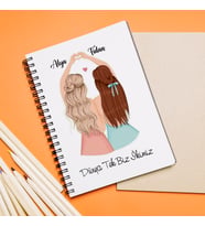 Kız Arkadaş Tasarımlı Defter  Kişiye Özel