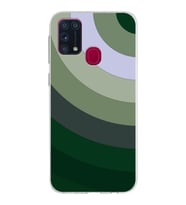 Samsung Galaxy M31 Kapak Renk Cümbüşü Tasarımlı Şeffaf Silikon Kılıf