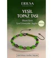 Sertifikalı Sentetik Yeşil Topaz Taşı Bileklik – İlham ve İçsel Dönüşüm Enerjisi (Çok Renkli)