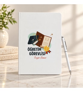 Öğretim Görevlisine İsme Özel Defter ve Kalem Seti