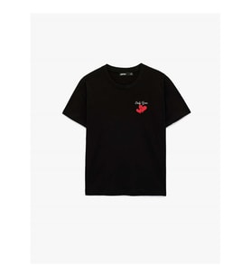 Koton Kalpli Siyah Kadın T-Shirt 6SAK50092EK