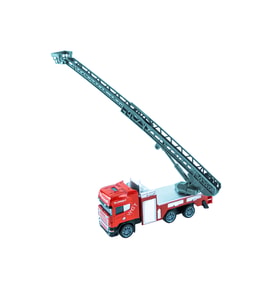 Oyuncak İtfaiye Kurtarma Kamyonu Metal Mini Çek Bırak 12 Cm