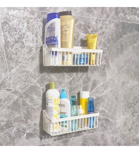 Yapışkanlı Banyo Rafı (Gri)