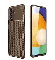 Newface Samsung Galaxy A36 Kılıf Auto Focus Karbon Kapak - Kahverengi