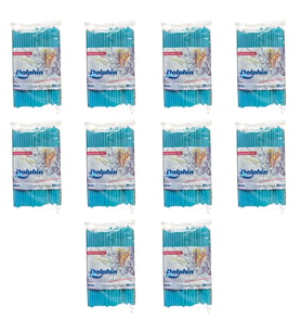 Dolphin Frozen Kalın Kokteyl Buzlu İçecek Pipet - Düz - Turkuaz - 22Cm. - 8mm. -100 Adetlik 10 Paket