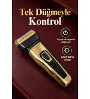 Mey İthalat® Kablosuz Tıraş Makinesi Paslanmaz Çelik Bıçaklı Set