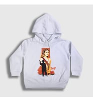 Presmono Unisex Çocuk Beyaz Dolores Westworld Kapüşonlu Sweatshirt 223158tt