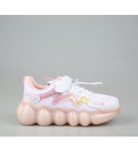 Cool Drew Beyaz Pudra Çocuk Sneakers (Beyaz-Pudra)