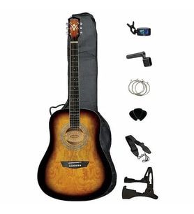 Washburn WSHAGPAKQTTB Exclusive Akustik Gitar Paketi  Aksesuarlı Tam Set Başlangıç Paketi