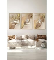 LuxShoping 3 Parça Çerçeve Görünümlü Mdf Tablo Seti - ARTSYCLLCT1-3348 1142128