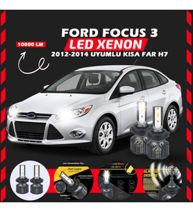 Ford Focus 3 2012-2014 Kısa Far Uyumlu Şimşek Etkili Led Xenon Premium Series H7