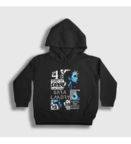 Presmono Unisex Çocuk Siyah Poster Müzik Dj Sara Landry Kapüşonlu Sweatshirt 513278tt