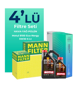 MANN Mercedes CLA180 Benzin Filtre Bakım Seti Motul Motor Yağlı (2013-2019) 4 Lü