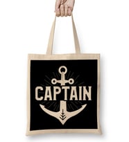 Cute Captain Anchor I Am The Captain of This Boat Cruising Bez Çanta Uzun Saplı