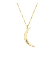 Kişiye Özel 925 Ayar Gümüş Hilal Model İsim Kolye (Gold)