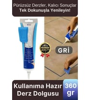 Profesyonel Kolay Kullanıma Hazır Zemin Duvar Onarma Gaga Uçlu Tüp Fayans Arası Derz Dolgu Gri